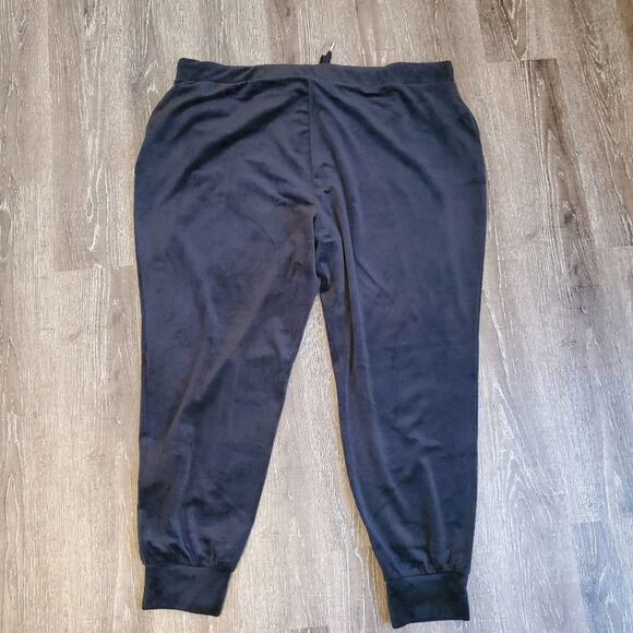 Juicy Couture Black velvet jogger athletic active line pants plus size 3X NEW!!! - Picture 2 of 4